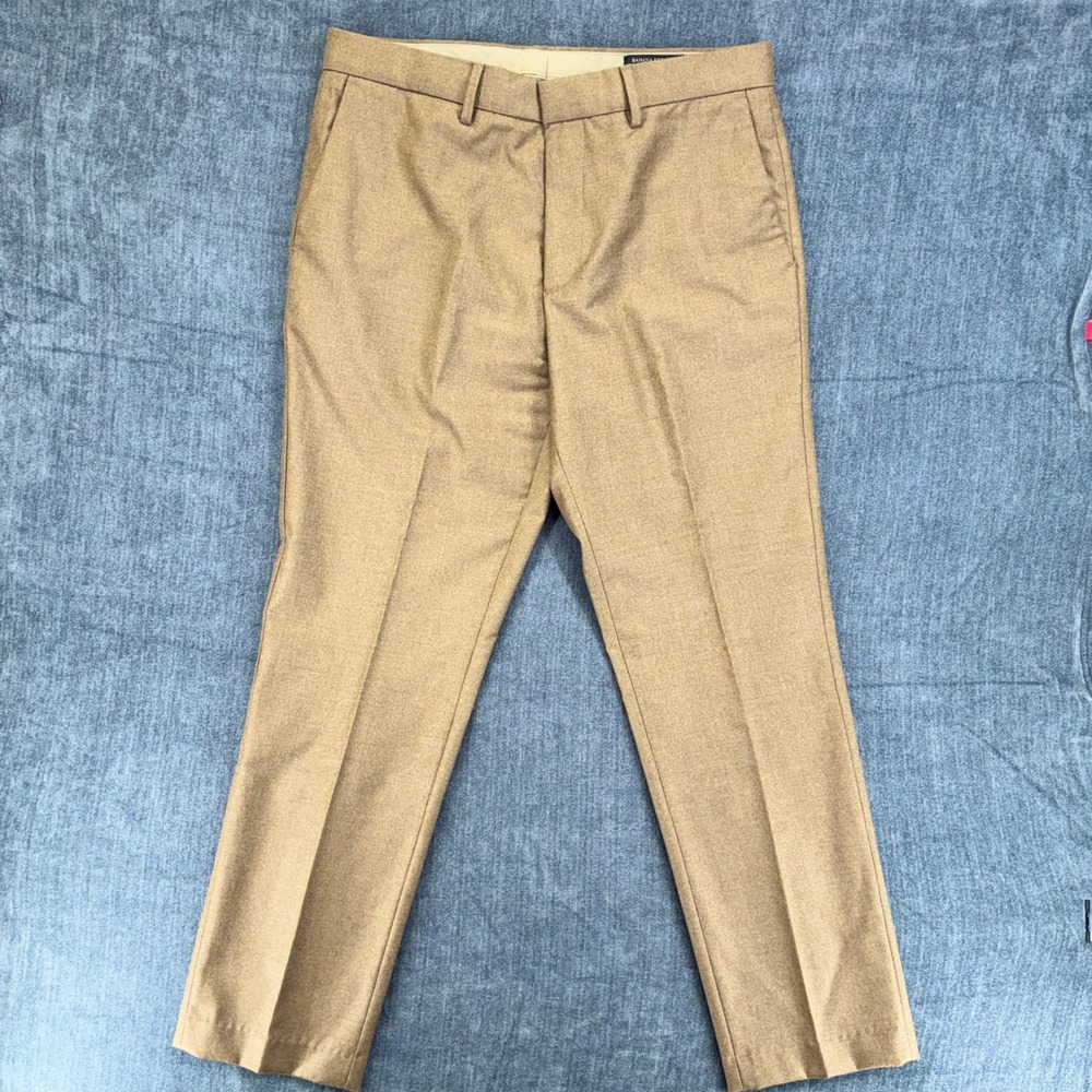 Banana Republic Fabrica Alta Marzotto 100% Wool Dress Pants Men's 33x30 Tapered